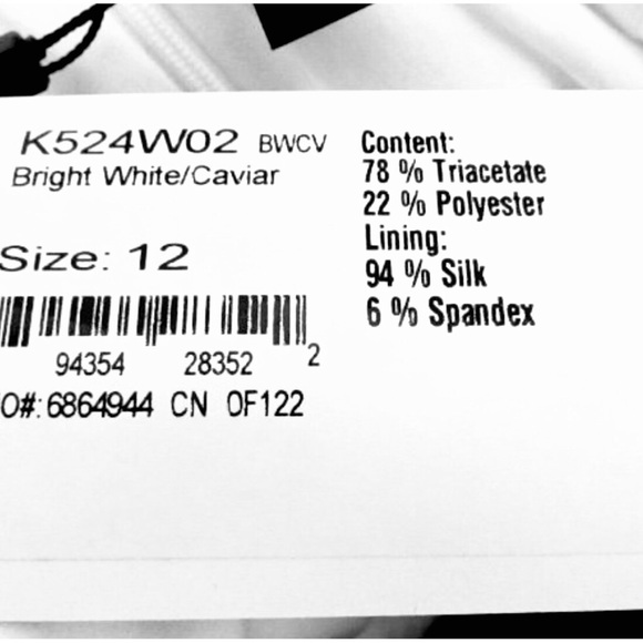 NWT * ST. JOHN Silk Blouse * Ivory * White with Black Bow * Timeless & Très Chic - Picture 7 of 9